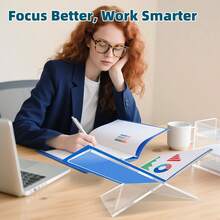 Soporte de libro acrílico - Estantería de mesa de centro para libros, estante de exhibición de libros de cocina abiertos, soporte transparente para revistas, atril de lectura para libros, revistas, libros de texto - sil - Ver 10