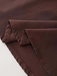 Women's Sleeveless A-Line Mini Dress, Spaghetti Strap Beach Dress, Cute Bohemian Retro Button A-Line Mini Dress Summer - Brown - View 7