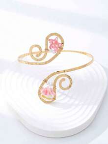 1 chiếc vòng tay xoắn ốc thủ công phong cách Bohemian, chủ đề đại dương, hình sao biển, có thể điều chỉnh kích thước, trang sức đeo khi đi nghỉ mát ở bãi biển. - Nhiều màu - Xem 2