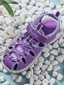 Kids' Casual Sports Sandals, Lightweight & Fashionable Children's Outdoor Sandals For Girls & Boys - Purple - View 3
