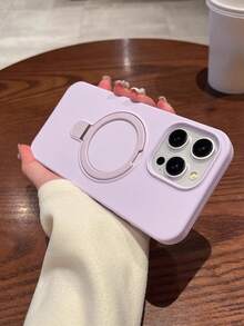 Magnetic Wireless Charging Soft Silicone Protective Case For IPhone 17 Air 17 16 15 14 13 12 11 Pro Max - Lilac Purple - View 3
