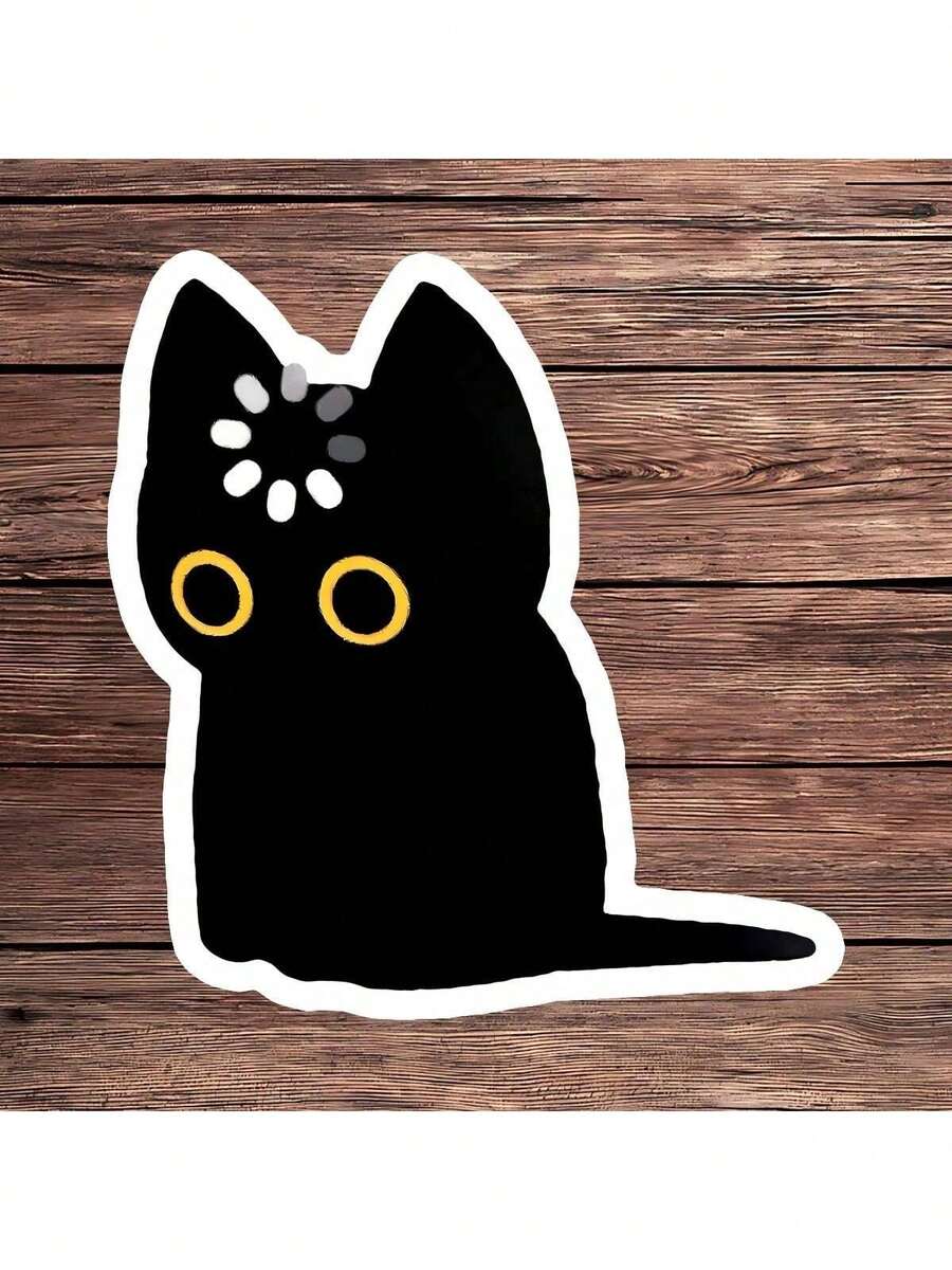 1 miếng dán hình mèo đen đang tải, hình dán mèo đen dễ thương cho laptop, hình dán mèo Void Cat meme bằng vinyl, quà tặng hài hước, hình dán bình nước chống thấm nước, trang trí cốc mờ, hình dán sổ tay mèo Void, quà tặng hoàn hảo cho người hướng nội yêu mèo, hình dán mèo ngộ nghĩnh cho xe hơi, hình dán mèo đang tải bằng vinyl cho bình nước, đồ dùng làm sổ lưu niệm, văn phòng phẩm, hình dán hài hước. - A - Xem 1