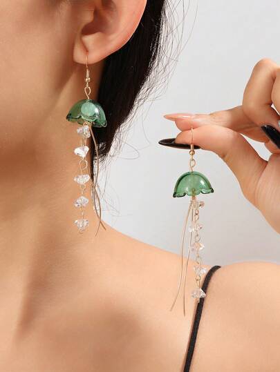 1 Pair Fashionable Elegant Tassel Drop Earrings, Suitable For Formal Events, Parties, Vacations