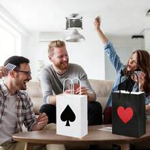 4/12pcs Casino Themed Party Favor Bags, Casino Themed Party Supplies, Las Vegas Poker Themed Small Gift Paper Bags, Birthday Decorations, 8.7 X 6.3 X 3.15 Inches - View 4
