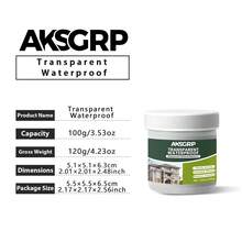 1件 100g 全場景奈米透明防水密封膠，無需敲除瓷磚即可修補漏水，適用於外牆、浴室、地板縫隙，防雨防潮，隱形防水，強效黏著，易於施工 - 防水密封膠 - 查看 5