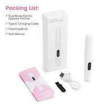 Hailicare Recortador de cejas eléctrico 2 en 1 con cabezales de doble cuchilla, diseño ancho y preciso, 3 niveles, diseño plegable, regalo de belleza para festivales - Ver 12