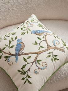LCUHPCL 1pc Floral 3D Embroidery Throw Pillow Cover, Suitable For Living Room, Bedroom, Party, Sofa And Various Environments, All Season - Multicolor - View 7