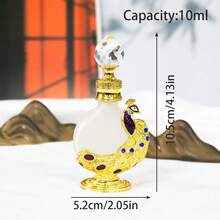 10ml Gold Pfau Strass Parfüm/Ätherisches Öl nachfüllbare Flasche, elegantes Heimdekoration Accessoire, Schminktisch Dekoration, Nur Handwäsche, Damen Pflegeartikel, schicke Parfümaufbewahrungsflasche, verfeinertes Dekor, hochwertige Qualität, modisches Kosmetikzubehör, leicht tragbare Reise-Nachfüllflasche (nur leere Flasche) - Übersicht 4