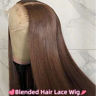 180% Density 4*4 Lace Front Human Brazilian Hair Wig 71.12 Cm Straight Lace Front Wigs Human Blended Hair 4x4 Straight Closure Wigs Human Virgin Hair 180% Density Closure Lace Front Brazilian Hair Wigs Straight Human Mixed Hair For Wigs