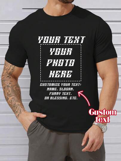 Áo thun nam kiểu bạn trai rộng rãi, thoáng khí, nhẹ, thoải mái, tùy chỉnh theo yêu cầu, mùa xuân/hè, phong cách thường ngày, rộng rãi, đi nghỉ mát, ngoài trời, kỳ nghỉ, mùa xuân/hè, tùy chỉnh ảnh, tùy chỉnh hình ảnh, phù hợp cho các cặp đôi, quà tặng bất ngờ, đồ thể thao kiểu bạn trai nam, đồ cơ bản/phong cách đường phố kiểu bạn trai nam, quà tặng lý tưởng.