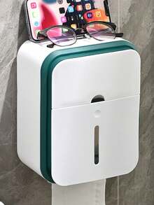 This Double-Layer Wall-Mounted Toilet Paper Holder Is Suitable For Bathroom Use. - Multicolor - View 12