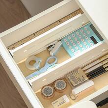 1 pieza Divisor de cajón expandible, Tabla de partición organizadora de cocina - Blanco - Ver 4