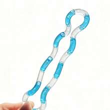 Trending Solid Color Multi-Color Temperature Changing Fidget Wraps, Finger Training - Túi đựng đồ chơi xoắn hai màu trong suốt như pha lê [xanh dương và trắng] - Xem 2