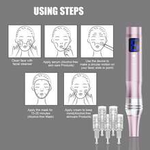 Microcystal Roller Skin Care Pen, Includes 5 Replaceable Nano Heads, Facial Skin Care Tool - Pink - View 5