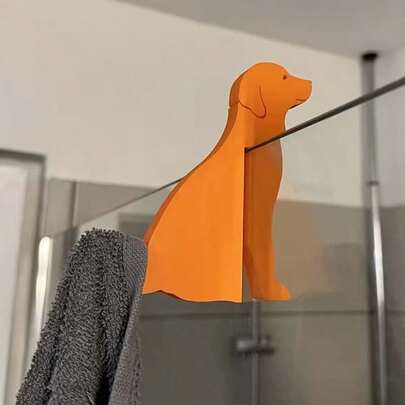 16mm Bathroom Shower Hook, No Drilling Required, Adhesive, Plastic Hook - Bathroom Towel, Bathrobe And Clothes Storage, Glass Door Organizer (Suitable For Glass Partition) Cute Auxiliary Hanging Hook