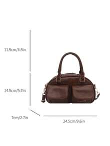 2026 Winter New Arrival Fashionable Niche Design Women's Shoulder Bag, Minimalist Chic Crossbody Pillow Bag For Commuting - Brown - View 5