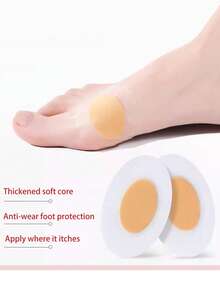 Heel Grips, Transparent Invisible Heel Pads, Foot Protection Cushions For High Heels, Unisex - Apricot - View 2