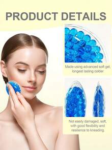 2个可重复使用的冷热敷凝胶珠包，多功能双温冷敷包，面部护理放松工具，适合日常用于手脚。 - 彩色 - 查看 7