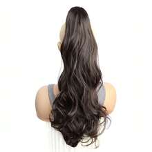Cola de Caballo rizada larga sintética, pinza de garra resistente al calor, extensión de cabello, peluca diaria fácil de usar para mujeres HQ0C - 10 - Ver 3