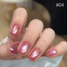 MIANEL GEL 10毫升蜜桃猫眼凝胶指甲油，2026新款春季红色美甲，亮泽玻璃珠猫眼磁性指甲油，白色和粉色美甲，适合情人节礼物，专业美甲沙龙美甲用品 - 彩色 - 查看 7