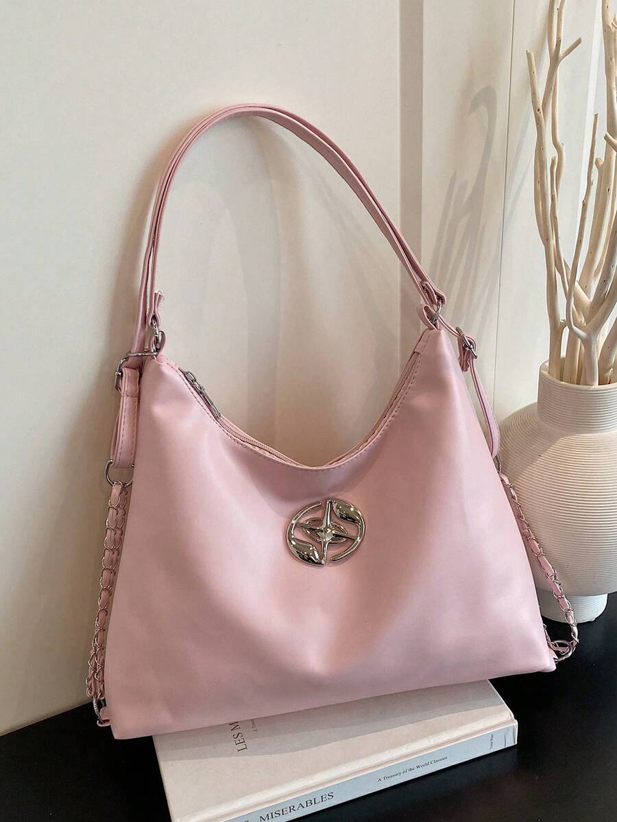 Korean Fashion Chain Strap Backpack Women New Casual Large Capacity Multifunctional Shoulder Bag - Pink - View 1