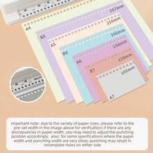 Dụng cụ bấm lỗ 30 lỗ khổ A4 B5 A5 B6 A6 B7 A7, giấy vở rời, giấy lập kế hoạch, dụng cụ bấm lỗ cầm tay, đồ dùng văn phòng phẩm trường học. - Nhiều màu - Xem 6