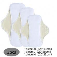 6片/2片装可重复使用棉质卫生巾，可洗失禁垫，适用于老年人、产后女性，防漏护垫 - 彩色 - 查看 23