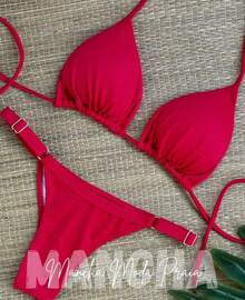 FITA Polyamide Bikini With Lined Cups - S, M, L, XL - Red - View 14