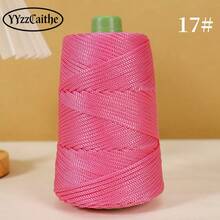 YYzzCaithe 3mm Hilo de lino de hielo súper grueso y ligero, hilo de seda de hielo grueso y hueco, ganchillo hecho a mano, sombrero de verano, bolsa de sombrero, cojín, hilo especial de verano, cuerda de borlas de poliéster de 3mm x 185 yardas, cuerda de borlas de poliéster de colores, hilo de poliéster para bolso de ganchillo, tapiz de pared, alfombra, manualidades DIY, ganchos para plantas, proyectos de borlas, hilo de seda de hielo hecho a mano para bolso de ganchillo, cojín, manta, hilo brillante hueco - Hilo de seda de hielo - Ver 17