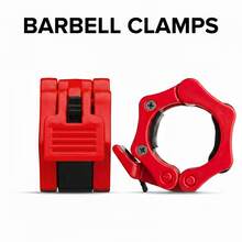 RAVIAN Heavy-Duty Barbell Collars & Clamps – Quick-Release 2-Inch Weight Clips, Non-Slip Locking Pair For Powerlifting, Strength Training & Home Gym - 紅色 - 查看 3