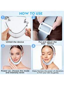 Rechargeable Face Shaping Device, Reduces Double Chin, Sculpts Jawline - Fragrance-Free Neck Slimming Massager, Lithium Battery, 6 Modes, 12 Intensity Levels - USB Rechargeable Facial Lifting Device, 200mAh Battery Capacity - Multicolor - View 9