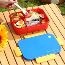 1450ml Adult Lunch Box With Compartments, Leak-Proof Bento Box With Utensils, Suitable For Office And School Lunch, Microwave , Back To School - Multicolor - View 4