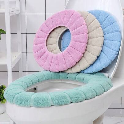 Universal Toilet Seat Cover, Toilet Seat Cover, Toilet Seat Cover, Cleaning O-Ring, Nordic Style Toilet Seat Cover, Toilet Seat Cover, Toilet Pad, Comfortable Height, Round Design, No Power Required, Essential Bathroom Accessory