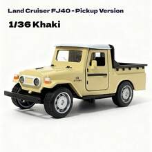 1pc New Alloy Cruiser FJ40 Pickup Truck Model, Simulation Off-Road Vehicle Collectible, Gift - Multicolor - View 6