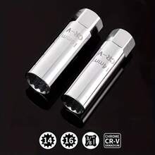 FZY 16mm Spark Plug Socket Wrench Key Adapter Kit | Steel Auto Mechanical Repair Install Removal Tool - Dụng cụ bugi - Xem 9