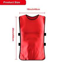 6件套足球训练套装 – 3件训练背心和3双及膝足球袜，适合团队对抗赛，男女通用 - 彩色 - 查看 5