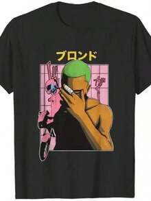 Frank Oceans Shirt Rap Tee Concert Merch Blonds Album Cover Graphic T-Shirt COTTON New Arrival Anime Clothes T Shirts For Men And Women's,Men's And Women's Sports Leisure Tee,Summer Clothes, T Shirts For Men's And Women's Graphic Tee Lightweight Breathable 100%Cotton Tee - Regular Fit Round Neck Casual Casual Attire - , Casual Shortsleeved Round Neck Top, Mediumstretch Fabric, Comfortable Fit For All Seasons, Tshirt With Unique Pattern , Relaxed Fit, Casual Wear - 黑色 9 - 查看 12