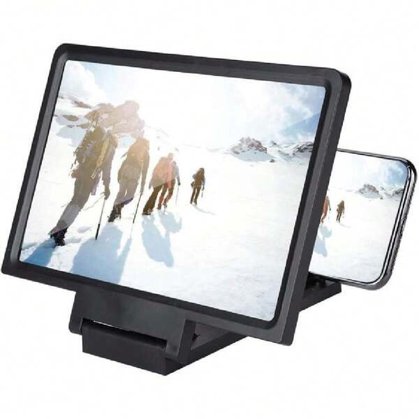 Amplificador de Pantalla del Teléfono Móvil, Proyectores para Móviles y Smartphones, Soporte de Lupa de Video Lupa de Pantalla de Teléfono Móvil Ampliar Pantalla con Altavoz(Negro),41985310