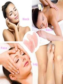 1Pcs Gua Sha Massage Board, Gua Sha Facial Tool,Gua Sha Massager Tool For Face,Facial & Body Scraping Tool For Lymphatic Drainage, De-Puffing & Sculpting, Smooth Skin Care Massager For Face, Neck, Back, Shoulders, Legs - 彩色 - 查看 5