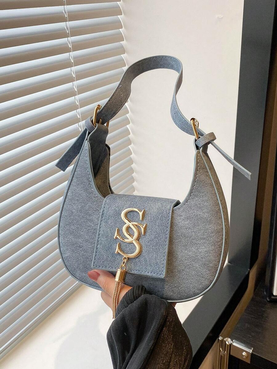 Women Top Handle Bags - Baby Blue - View 1