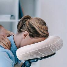 50 Stücke/Packung Einweg-Vlies U-förmige Massagegesichtspolster-Bezüge, geeignet für professionelle Massagebetten und Spa-Stühle, dehnbare Universalgröße, weiß - Verschiedenfarbig - Übersicht 7