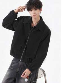 Men Jackets And Coats - Black - View 3