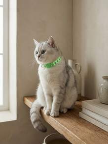 PETSIN 1入組矽膠足印可愛鈴鐺，耐用可調節夜光貓項圈，適用於小貓、吉娃娃、夜間外出、露營寵物發光項圈 - 彩色 - 查看 4