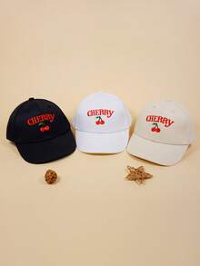The Cherry Embroidery Baseball Cap Is A Birthday Gift From Mom To A Beautiful Girl. It Is Adjustable And Is The Perfect Choice For Daily Casual Wear, Family Gatherings. - Multicolor - View 14
