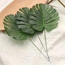 10/20/Chiếc Lá cọ nhân tạo 13,7 inch, Lá cọ nhiệt đới, Lá cọ giả có thân, Lá Monstera nhiệt đới nhân tạo, Cây nhân tạo, Cây xanh chống tia UV, Cây xanh nhân tạo, Thích hợp làm quà tặng Ngày của Mẹ, quà sinh nhật - Màu xanh lá cây đậm - Xem 3