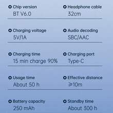 2IN1 K92 Bluetooth 6.0 Lavalier Business Wireless Headset Remote Selfie Camera LED Digital Display With Mic HiFi Music 50h Call 30h - View 3