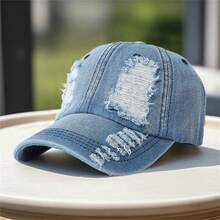 Women's Baseball Cap, Retro Cowboy Hat Torn Adjustable Visor, Suitable For Casual Everyday - Nhiều màu - Xem 3