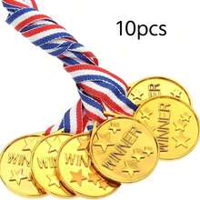 Bộ 50/10/1 huy chương nhựa màu vàng, thích hợp cho các cuộc thi thể dục dụng cụ, sự kiện thể thao, chương trình tìm kiếm tài năng, cuộc thi đánh vần, tiệc sinh nhật, phần thưởng trong lớp học, hoạt động tựu trường, cuộc thi trong lớp, các cuộc thi trò chơi, trận đấu bóng đá, trang trí ngày lễ và quà tặng nhỏ. - nhiều màu - Xem 12