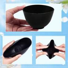 Black Silicone Face Mask Bowl, DIY Mask Mixing Bowl, Facial Care Bowl, Mask Stirring Bowl, Beauty Salon Supplies - Multicolor - View 5