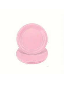 10个/20个/50个装粉色派对用品，浅粉色纸盘、纸杯、餐巾纸，一次性派对餐具，适用于生日、婚礼、家庭野餐、性别揭晓派对、粉色主题派对、粉色餐盘、一次性餐盘和甜点盘 - 10 件 7 吋盤子 - 查看 14